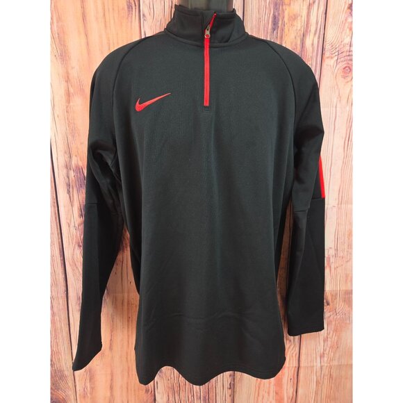Nike Dri-Fit Black Half-Zip Long Sleeve Pullover Large - Picture 1 of 8